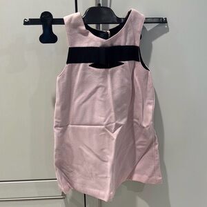 Classic Pink Bow-Accent Girls' Formal Dress
